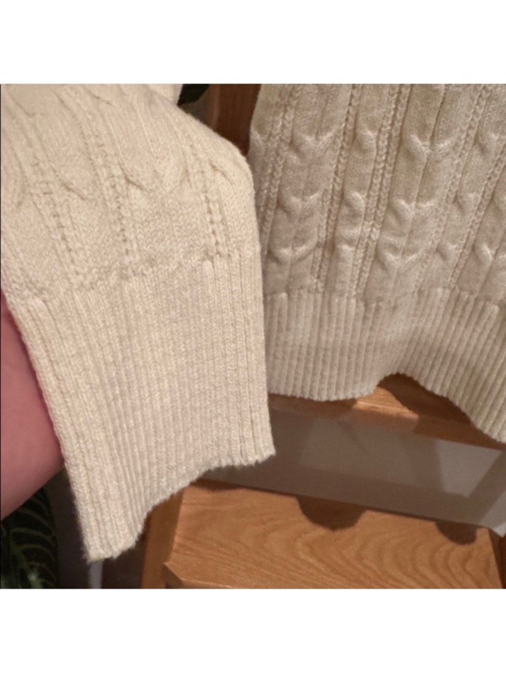 🆕 St. John's Bay Cream Cable Knit Turtleneck Sweater - Picture 4 of 7